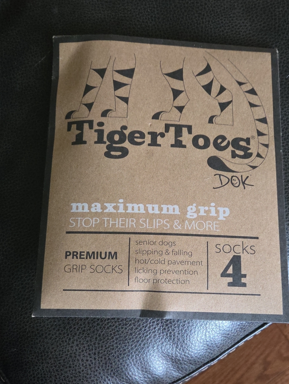 Dog's Grip Socks - Brown Maximum Grip